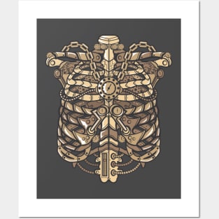 Steampunk Ribcage Posters and Art